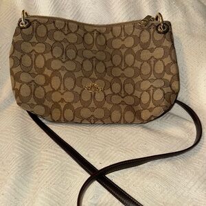 Coach Tan and Brown Crossbody Bag